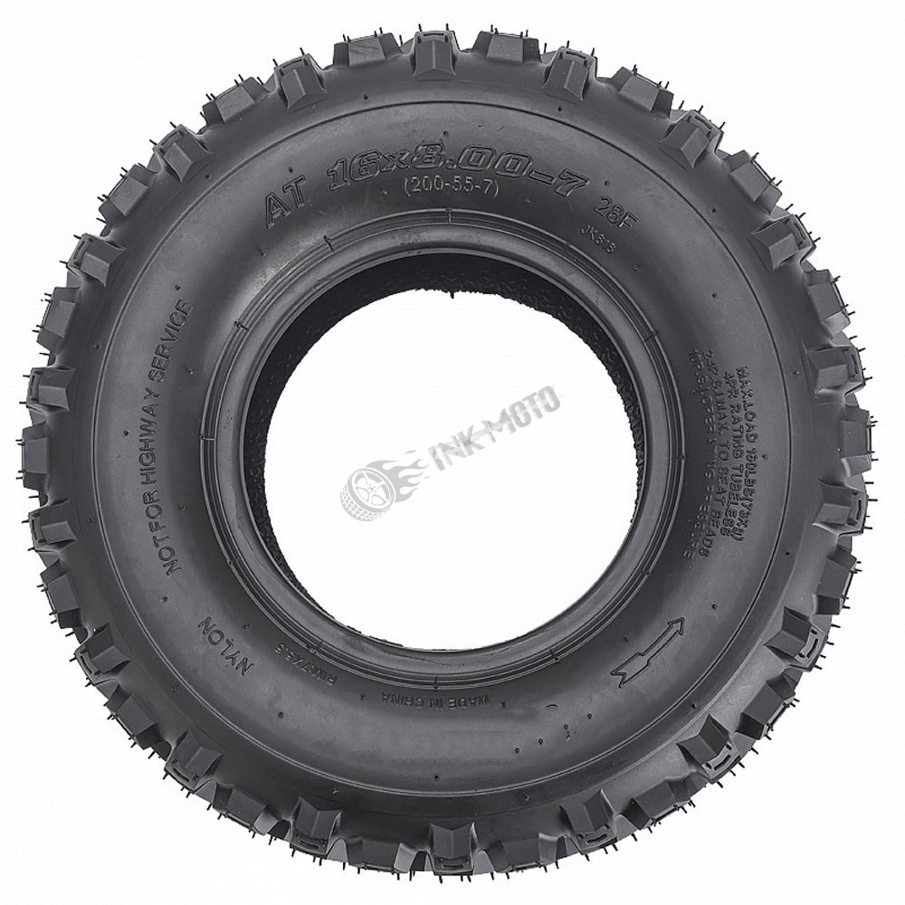 16X8-7 Tubeless 7 inch ATV tires for kart sightseeing car snow plow
