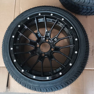 14 Inch Aluminum Golf Cart Wheels and Tires PCD101.6 ET-15 ATV Tires Rims 14X7