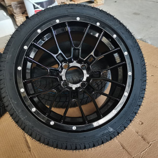 14 Inch Aluminum Golf Cart Wheels and Tires PCD101.6 ET-15 ATV Tires Rims 14X7