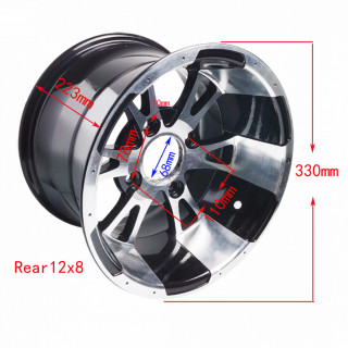 ATV UTV 12 Inch Front Rear Tires Hub Go Kart /Golf Cart Aluminium Alloy Wheels Rim 12X6 12x8